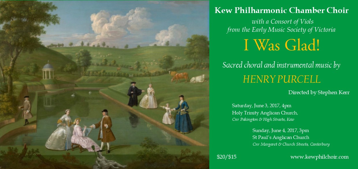 Kew Philharmonic Chamber Choir: I was Glad! flyer