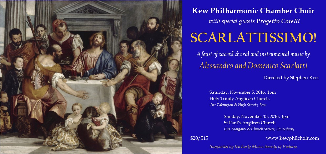Kew Philharmonic Chamber Choir: Scarlatissimo!
 flyer